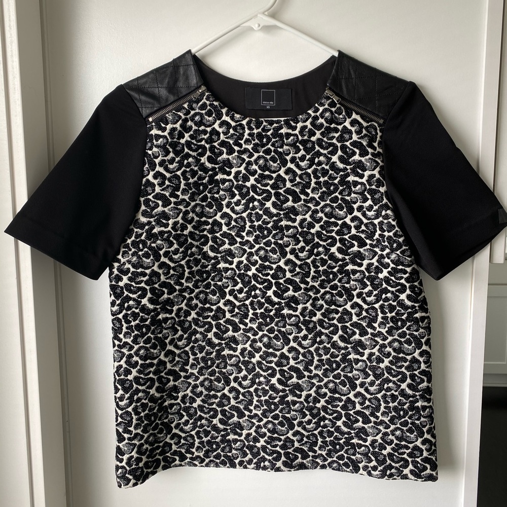 Dolce Vita Mixed Media Top